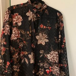 Zara Shirts - Floral print shear shirt Zara Shirts - Floral print shear shirt